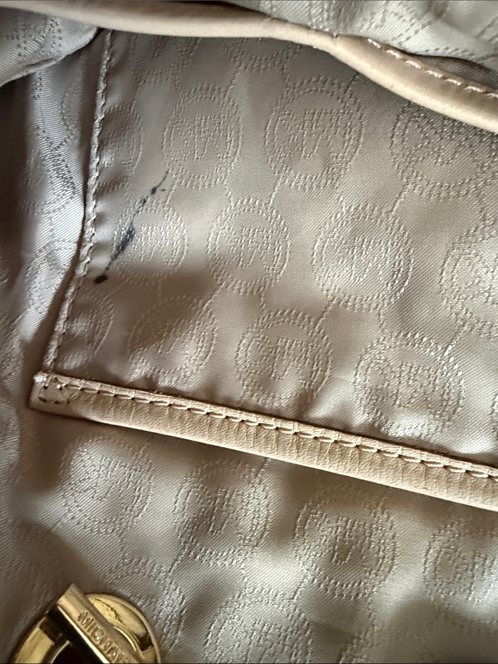 Michael Kors Dark Brown Leather Tote with Gold Hardware - Picture 9 of 13
